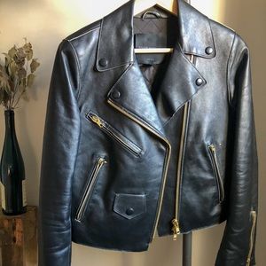 Club Monaco Lamb Leather Jacket - Small